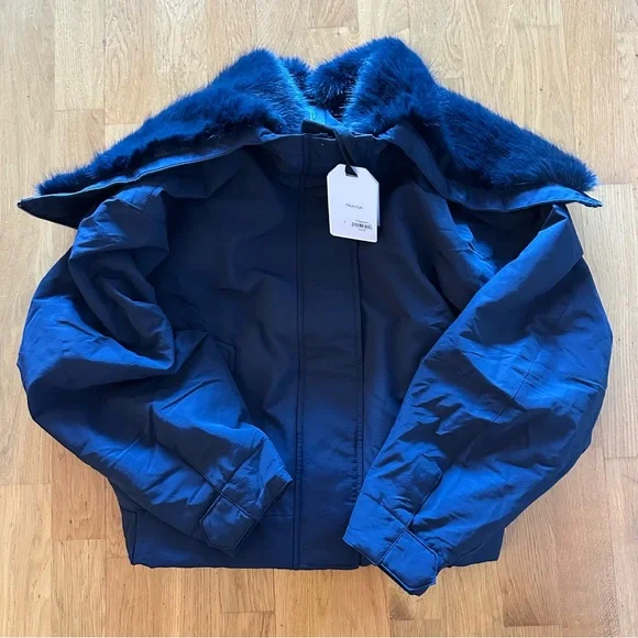 Gap Studio Faux fur lined crop bomber jacket - Picture 7 of 10